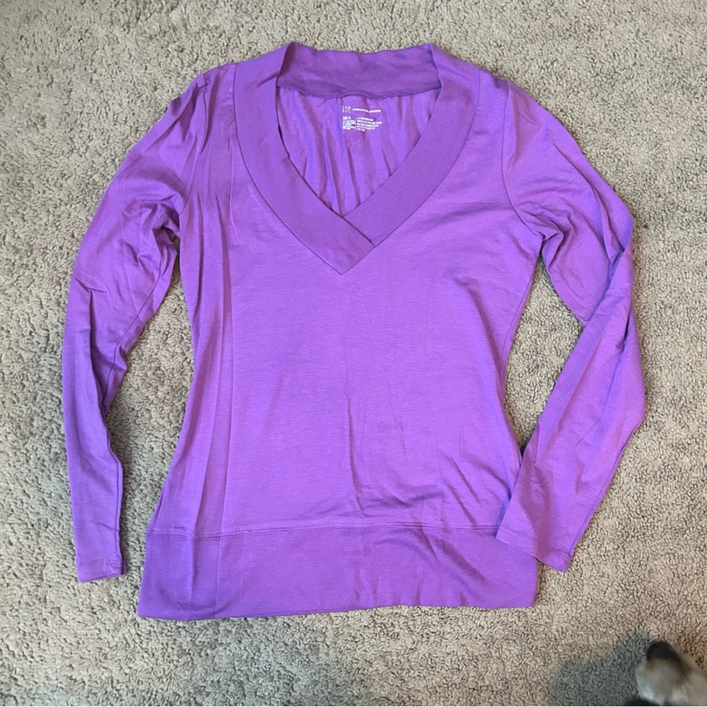 NWOT INC International Concepts Lavender Light Purple Long Sleeve Top Medium